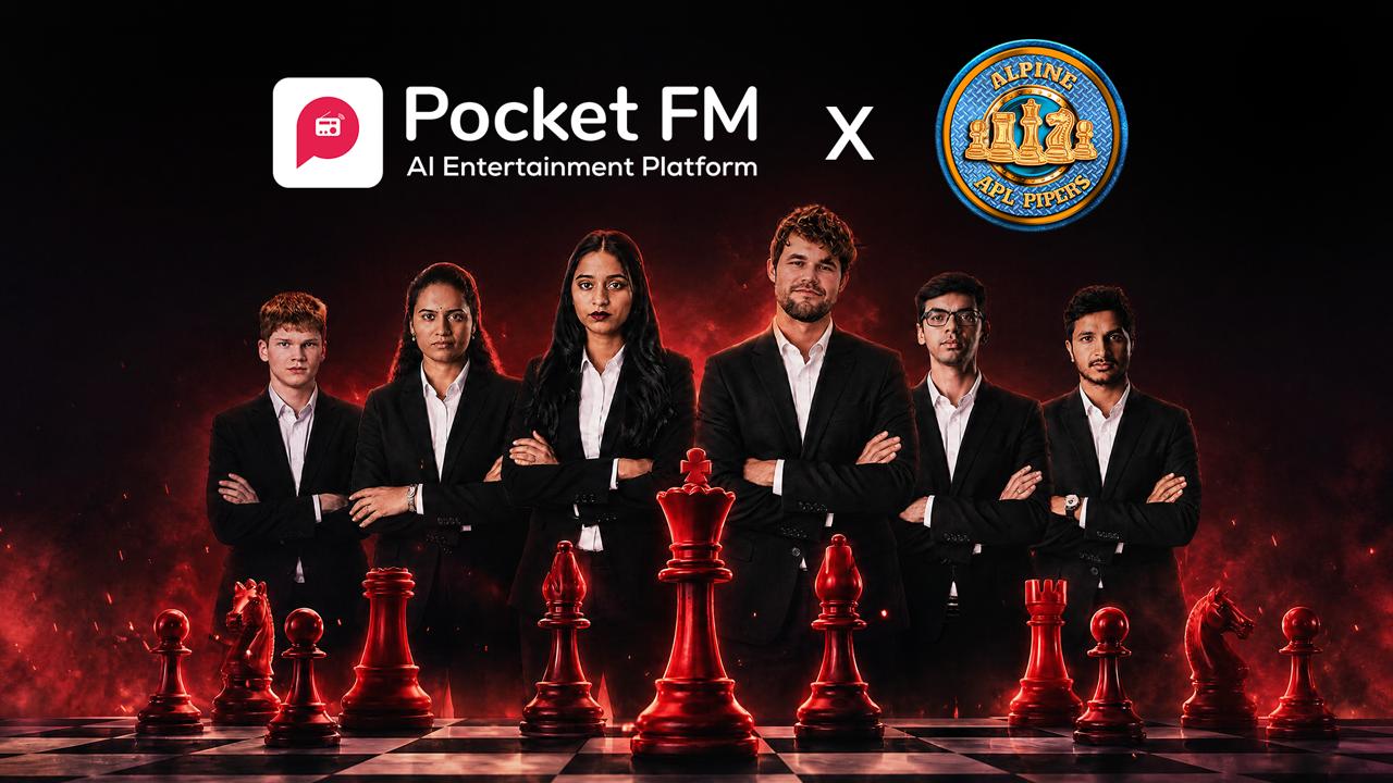 Pocket FM Partners with Alpine APL Pipers to Boost Global Brand Presence at Global Chess League 2 Pocket FM Partners with Alpine APL Pipers to Boost Global Brand Presence at Global Chess League